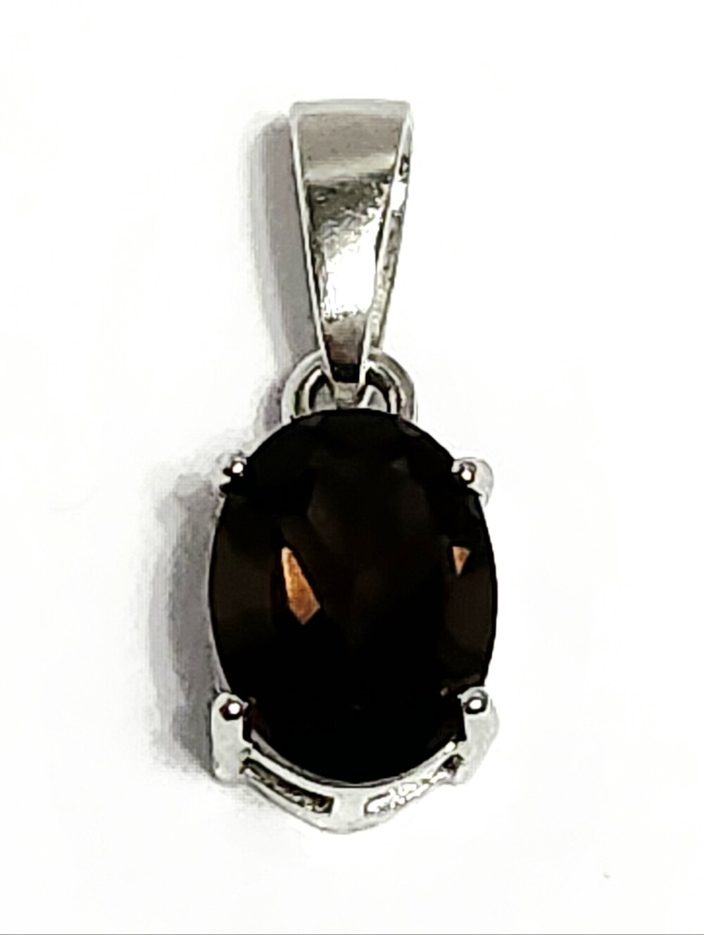 1.25 ct Topaz Sterling Silver  Oval Gem Solitaire Pendant